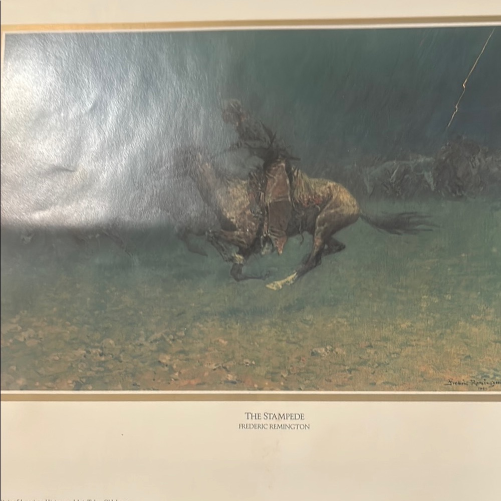 Frederic Remington 'The Stampede' Art Print